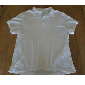 Islander Mens XL White Short Sleeve Pima‎ Cotton Blend Polo Shirt RN 31104 Golf